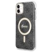 Guess GUBPN61H4EACSK tok+töltő iPhone 11 6,1" MagSafe, hátlap, tok, fekete MagSafe