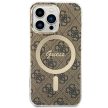 Guess Szett GUBPP13LH4EACSW Tok + Magsafe töltő iPhone 13 Pro hátlap, 4G Print, barna