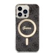 Guess Szett GUBPP13XH4EACSK Tok + Magsafe töltő iPhone 13 Pro Max hátlap, 4G Print, fekete