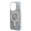 Guess Szett GUBPP14LH4EACSB Tok + Magsafe töltő iPhone 14 Pro 6.1" hátlap, 4G Print, kék
