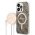 Guess iPhone 14 Pro 4G Print MagSafe (GUBPP14LH4EACSW) hátlap, tok és Magsafe vezeték nélküli wireless töltő, barna
