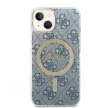 Guess Szett GUBPP14MH4EACSB Tok + Magsafe töltő iPhone 14 Plus 6.7" hátlap, 4G Print, kék