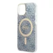 Guess Szett GUBPP14MH4EACSB Tok + Magsafe töltő iPhone 14 Plus 6.7" hátlap, 4G Print, kék