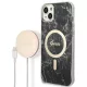 Guess Szett GUBPP14MHMEACSK Tok + Magsafe töltő iPhone 14 Plus 6.7" hátlap, Marble, fekete