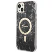 Guess Szett GUBPP14MHMEACSK Tok + Magsafe töltő iPhone 14 Plus 6.7" hátlap, Marble, fekete