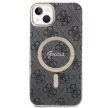 Guess iPhone 14 4G Print MagSafe (GUBPP14SH4EACSK) hátlap, tok és Magsafe vezeték nélküli wireless töltő, fekete