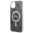 Guess iPhone 14 4G Print MagSafe (GUBPP14SH4EACSK) hátlap, tok és Magsafe vezeték nélküli wireless töltő, fekete