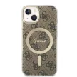 Guess iPhone 14 4G Print MagSafe (GUBPP14SH4EACSW) hátlap, tok és Magsafe vezeték nélküli wireless töltő, barna