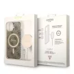 Guess iPhone 14 4G Print MagSafe (GUBPP14SH4EACSW) hátlap, tok és Magsafe vezeték nélküli wireless töltő, barna