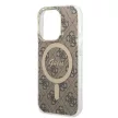 Guess Szett GUBPP14XH4EACSW Tok + Magsafe töltő iPhone 14 Pro Max 6.7" hátlap, 4G Print, barna