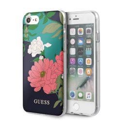   Guess iPhone 7/8/SE (2020) Flower Shiny N.1 hátlap, tok, mintás, fekete