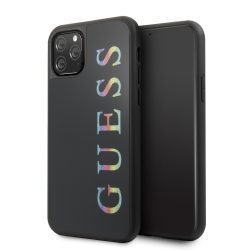   Guess iPhone 11 Pro Multicolor Glitter Cover (GUHCN58LGMLBK) hátlap, tok, fekete