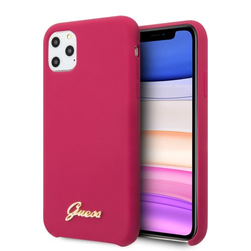 Guess iPhone 11 Pro Silicone Vintage (GUHCN58LSLMGRE) hátlap, tok, piros