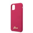 Guess iPhone 11 Pro Silicone Vintage (GUHCN58LSLMGRE) hátlap, tok, piros