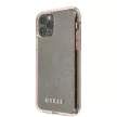 Guess iPhone 11 Pro Glitter Hard Case, (GUHCN58PCGLPI) hátlap, tok, rózsaszín