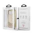 Guess iPhone 11 Pro 4G Peony Liquid Glitter (GUHCN58PEOLGG) hátlap, tok, arany
