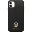 Guess GUHCN614DGPK hátlap, tok iPhone 11/Xr Silicone Logo Strass 4G, fekete