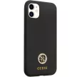 Guess GUHCN614DGPK hátlap, tok iPhone 11/Xr Silicone Logo Strass 4G, fekete