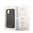 Guess iPhone 11 4G Metal Gold Logo (GUHCN61G4GFGR) hátlap, tok, sötétszürke
