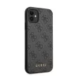Guess iPhone 11 4G Metal Gold Logo (GUHCN61G4GFGR) hátlap, tok, sötétszürke