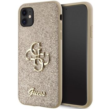  Guess GUHCN61HG4SGD Glitter Script Big 4G iPhone 11/Xr 6.1" hátlap, tok, arany