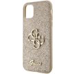 Guess GUHCN61HG4SGD Glitter Script Big 4G iPhone 11/Xr 6.1" hátlap, tok, arany