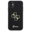 Guess GUHCN61HG4SGK hátlap, tok iPhone 11/Xr Glitter Script Big 4G, fekete