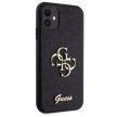 Guess GUHCN61HG4SGK hátlap, tok iPhone 11/Xr Glitter Script Big 4G, fekete