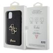 Guess GUHCN61HG4SGK hátlap, tok iPhone 11/Xr Glitter Script Big 4G, fekete