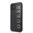 Guess iPhone 11 Multicolor Glitter Cover (GUHCN61LGMLBK) hátlap, tok, fekete