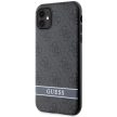 Guess GUHCN61P4SNK iPhone 11/Xr hátlap, tok 4G Stripe, szürke