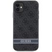 Guess GUHCN61P4SNK iPhone 11/Xr hátlap, tok 4G Stripe, szürke