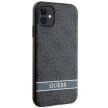 Guess GUHCN61P4SNK iPhone 11/Xr hátlap, tok 4G Stripe, szürke