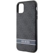 Guess GUHCN61P4SNK iPhone 11/Xr hátlap, tok 4G Stripe, szürke