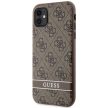 Guess GUHCN61P4SNW iPhone 11/Xr hátlap, tok 4G Stripe, barna