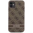 Guess GUHCN61P4SNW iPhone 11/Xr hátlap, tok 4G Stripe, barna