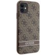 Guess GUHCN61P4SNW iPhone 11/Xr hátlap, tok 4G Stripe, barna