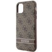 Guess GUHCN61P4SNW iPhone 11/Xr hátlap, tok 4G Stripe, barna