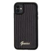 Guess Sequin Script Metal hátlap, tok iPhone 11/Xr, fekete