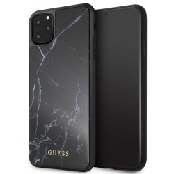   Guess iPhone 11 Pro Max Marble Case márvány mintás hátlap, tok, fekete