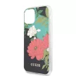 Guess iPhone 11 Pro Max Flower Shiny N.1 (GUHCN65IMLFL01) hátlap, tok, mintás, fekete
