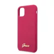 Guess iPhone 11 Pro Max Silicone Vintage (GUHCN65LSLMGRE) hátlap, tok, piros
