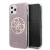 Guess iPhone 11 Pro Max 4G Glitter Circle (GUHCN65PCUGLPI) hátlap, tok, rózsaszín