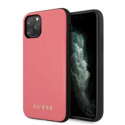   Guess iPhone 11 Pro Max Leather Cover (GUHCN65PUMPI) hátlap, tok, rózsaszín