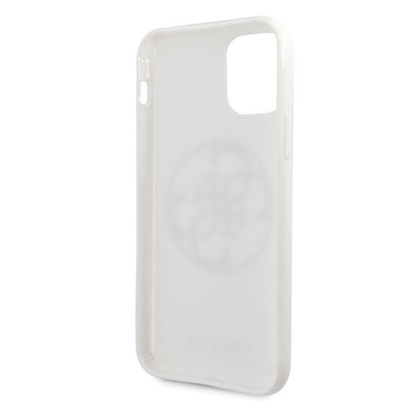 Guess Glitter Circle 4G iPhone 11 Pro Max (GUHCN65TPUWHGLG) hátlap, tok, fehér