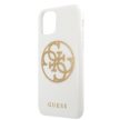 Guess Glitter Circle 4G iPhone 11 Pro Max (GUHCN65TPUWHGLG) hátlap, tok, fehér