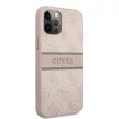 Guess iPhone 12 Pro Max 4G Printed Stripe (GUHCP12L4GDPI) hátlap, tok, rózsaszín