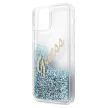 Guess GUHCP12LGLVSBL Glitter Vintage Script iPhone 12 Pro Max 6.7", hátlap, tok, kék