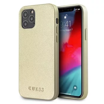   Guess GUHCP12LIGLGO iPhone 12 Pro Max 6.7" hátlap, tok Iridescent, arany
