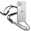 Guess GUHCP12LKC4GSSI Transparent hátlap, tok, 4G Silver Chain iPhone 12 Pro Max 6.7" hátlap, tok, átlátszó 4G, ezüst
